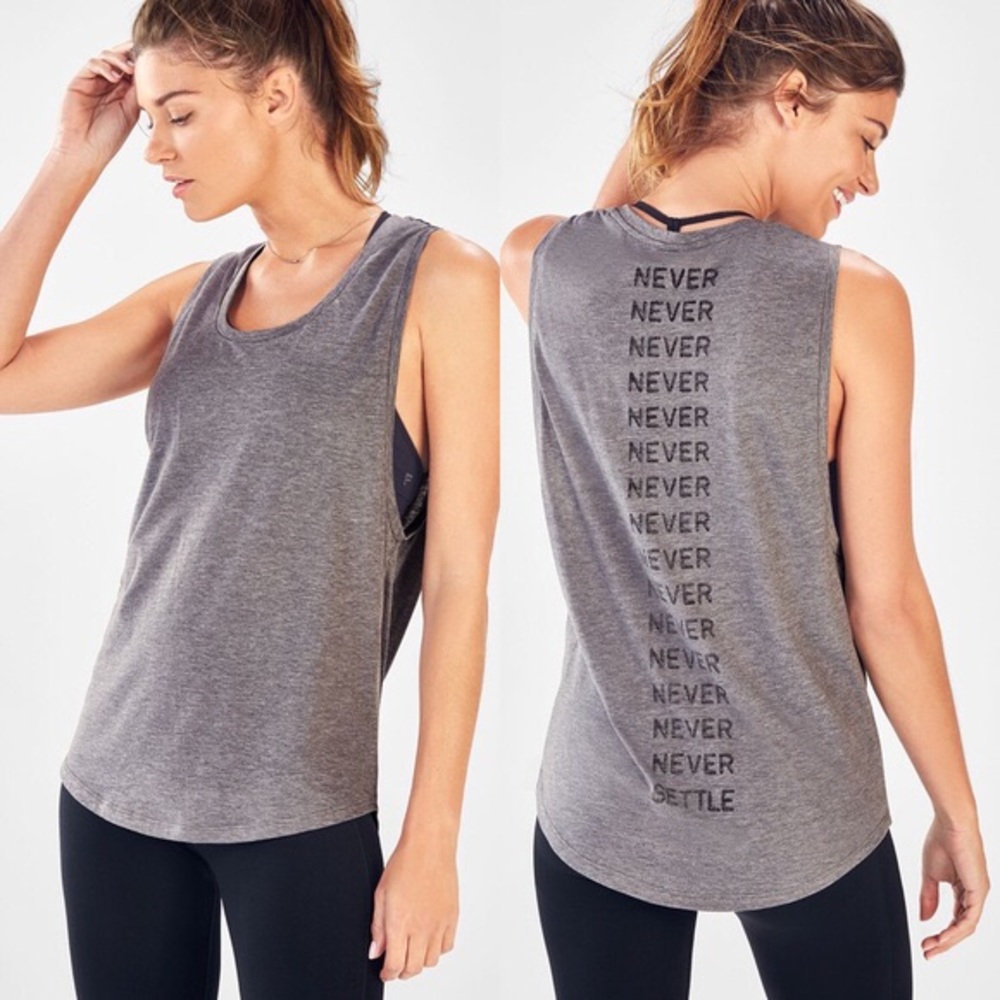 Fabletics Janis Hi-Lo Never Settle Muscle T-Shirt